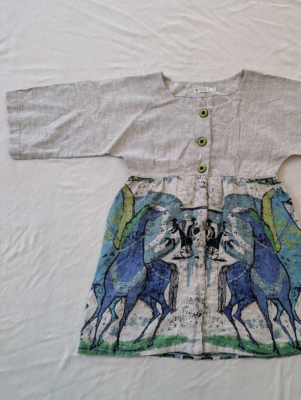 Handmade Regalia Heavyweight Linen Tunic Blouse